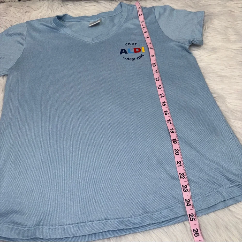 ALDI Pajama Set ~ Women’s Large ~ Serra Brand ~ Shorts & T-Shirt‎ ~ Blue White